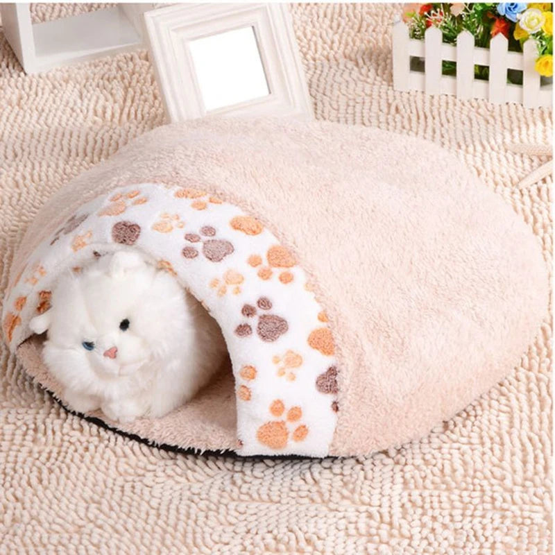 Cama para Gatos  – Cojín de Franela Suave y Cálida para Mascotas