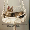 Hamaca Bohemia Tejida a Mano para Gatos – Cama Colgante Decorativa