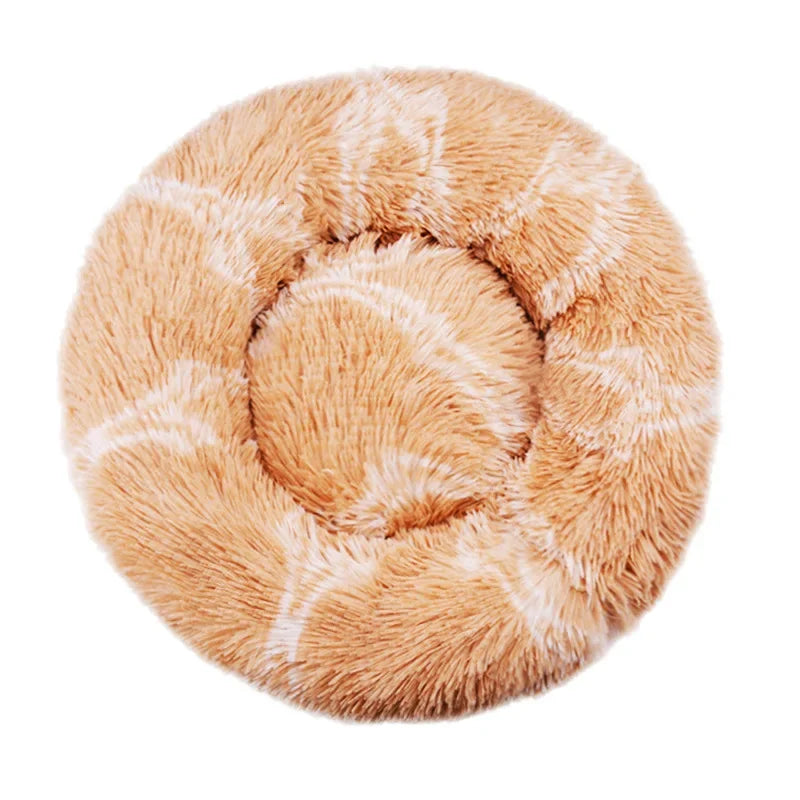 Cama Redonda de Felpa para Mascotas – 6 Tallas para Gatos y Perros de Todos los Tamaños