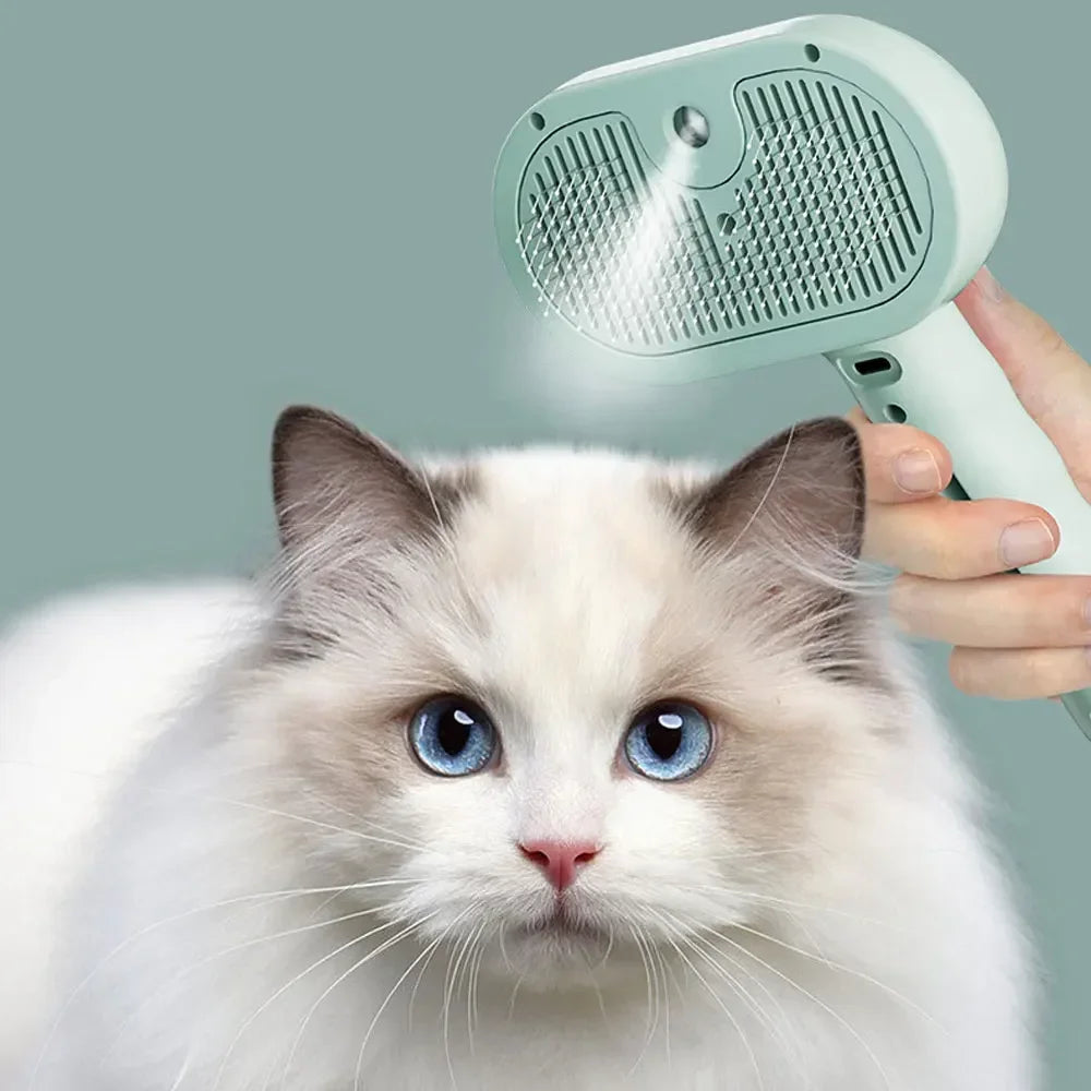 Peine con Spray para Gatos y Perros – Removedor de Pelo, Desenredante y Humidificador de Niebla