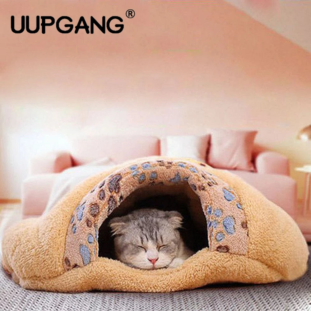 Cama para Gatos  – Cojín de Franela Suave y Cálida para Mascotas