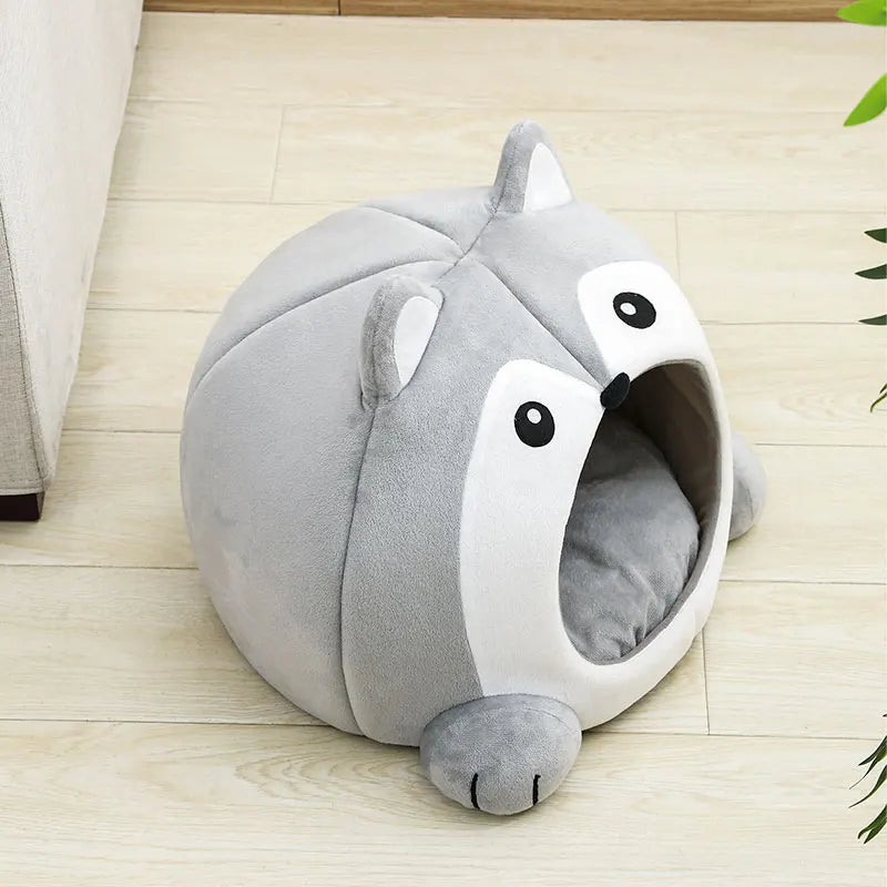 Cama Suave para Gatos – Cesta Cueva de Felpa, Cojín Lavable para Gatitos y Perros Pequeños