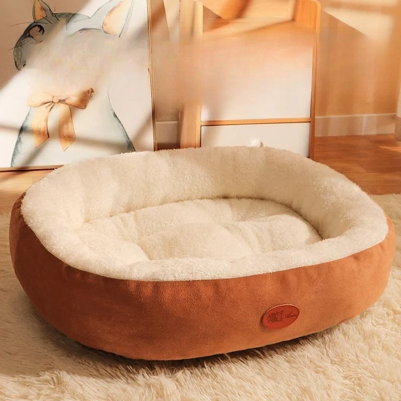 Nido Grueso de Felpa para Gatos y Perros – Cama Cálida Universal para Todas las Estaciones