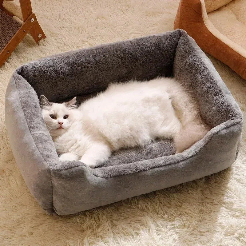 Cama de Peluche para Gatos y Perros – Nido Cálido Transpirable para Todas las Estaciones