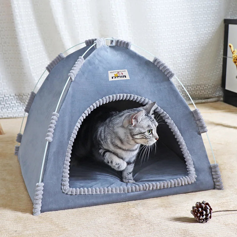 Tienda de Campaña Plegable para Gatos – Nido Transpirable para las 4 Estaciones