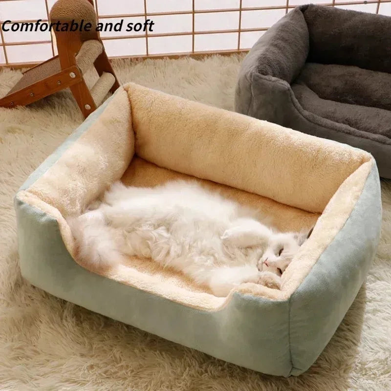 Cama de Peluche para Gatos y Perros – Nido Cálido Transpirable para Todas las Estaciones