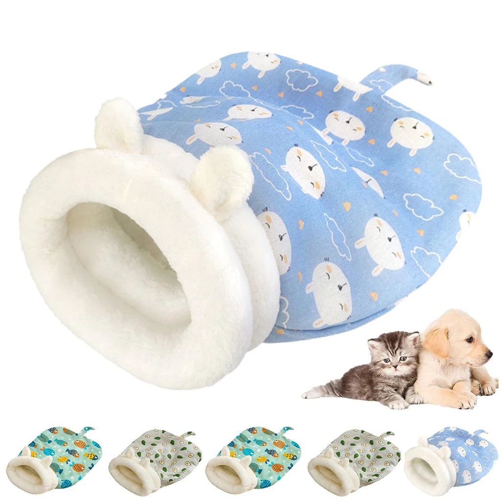 Saco de Dormir de Felpa para Gatos y Perros – Nido Suave Portátil para Mascotas de Interior
