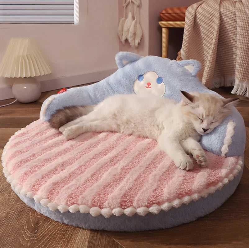 Cama Hoopet para Gatos – Cojín de Terciopelo Desmontable y Lavable