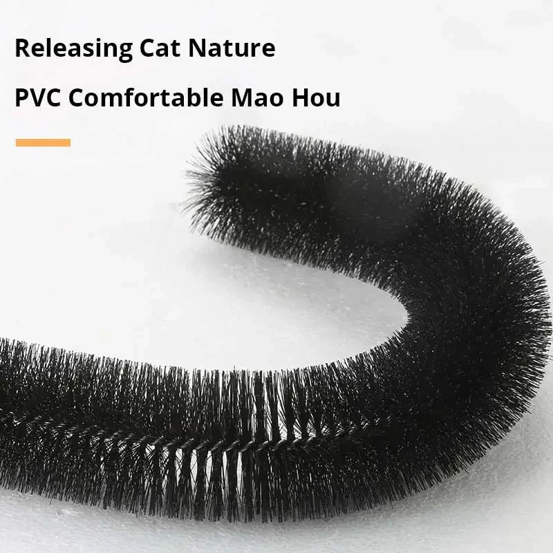 Arco de Juguete para Gatos con Cepillo de Masaje – Rascador Interactivo de Auto-aseo
