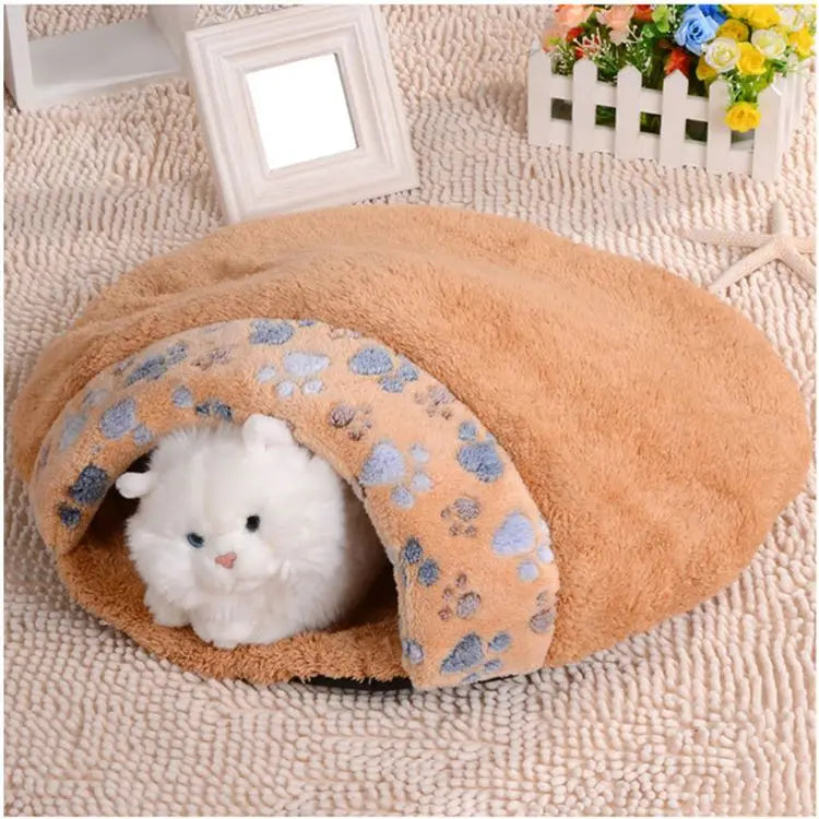 Cama para Gatos  – Cojín de Franela Suave y Cálida para Mascotas