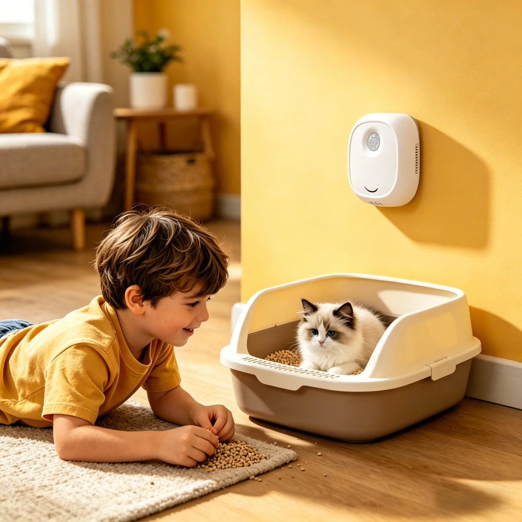 Purificador de Aire Inteligente para Mascotas – Eliminador de Olores Silencioso con Iones Negativos