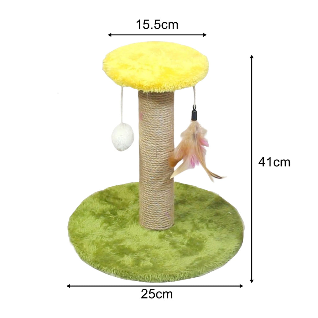 Rascador de Sisal para Gatos – Poste Interactivo para Afilar Garras