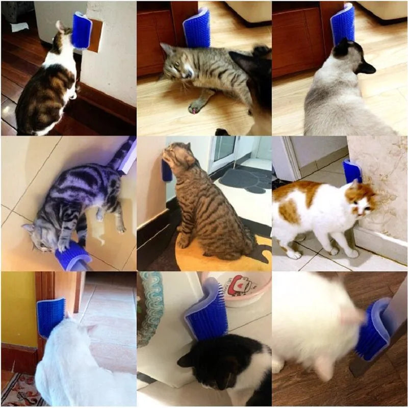 Cepillo Rascador y Masajeador para Gatos – Peine Eliminador de Pelo en 10 Colores
