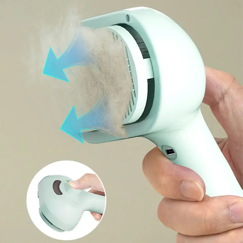 Peine con Spray para Gatos y Perros – Removedor de Pelo, Desenredante y Humidificador de Niebla