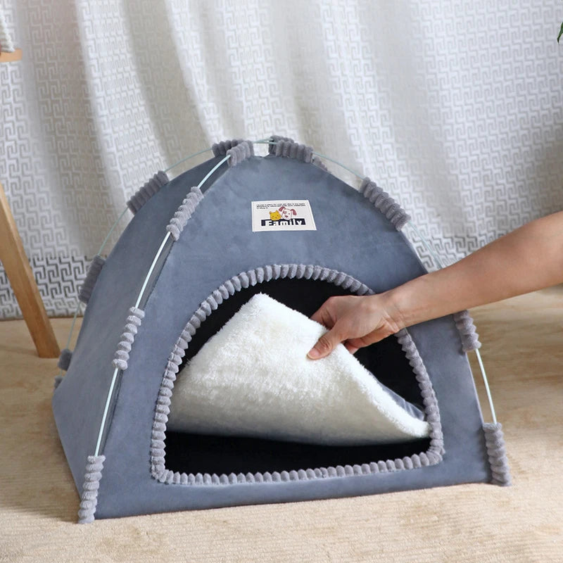 Tienda de Campaña Plegable para Gatos – Nido Transpirable para las 4 Estaciones