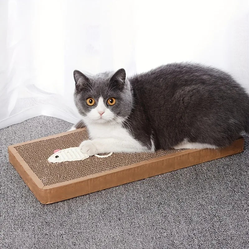 Rascador Almohadilla para Gatos de Interior – Poste Rascador con Juguetes Interactivos
