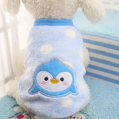 Ropa de Invierno para Gatos y Perros Pequeños – Chaleco de Forro Polar Cálido con Diseños