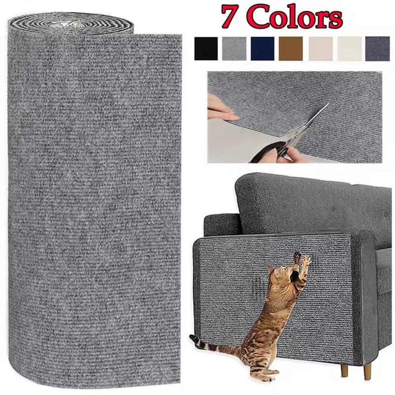 Protector de Sofá Rascador para Gatos – Alfombra Autoadhesiva Recortable en 7 Colores