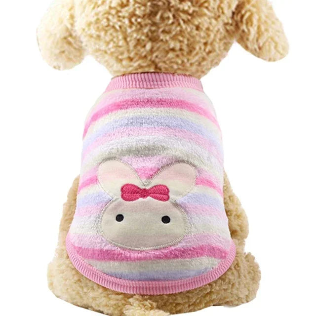 Ropa de Invierno para Gatos y Perros Pequeños – Chaleco de Forro Polar Cálido con Diseños