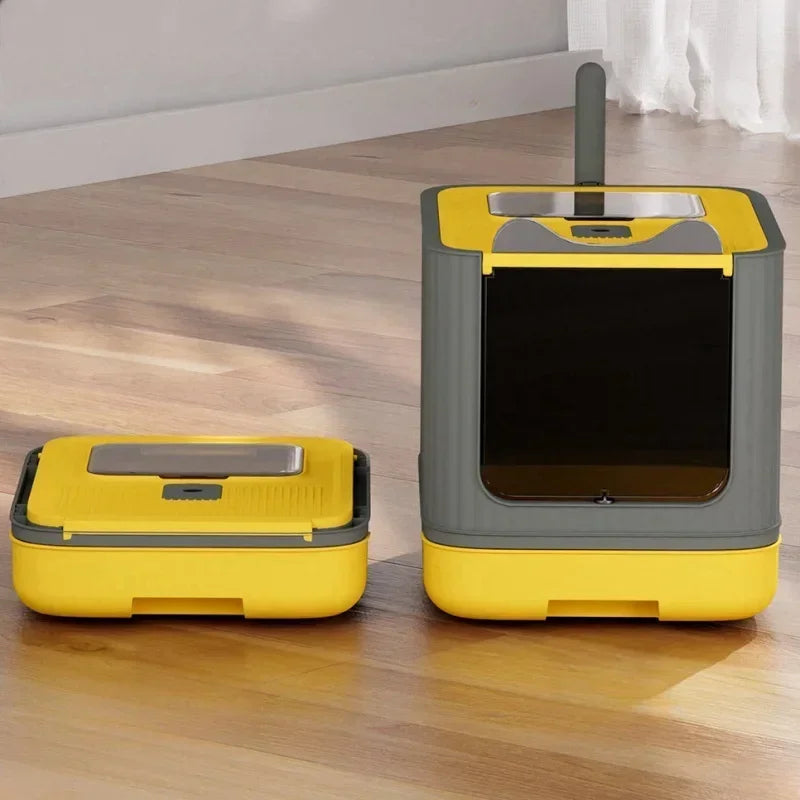 Arenero para Gatos con Esterilización UV – Totalmente Cerrado, Cajón Extraíble y Antiolor