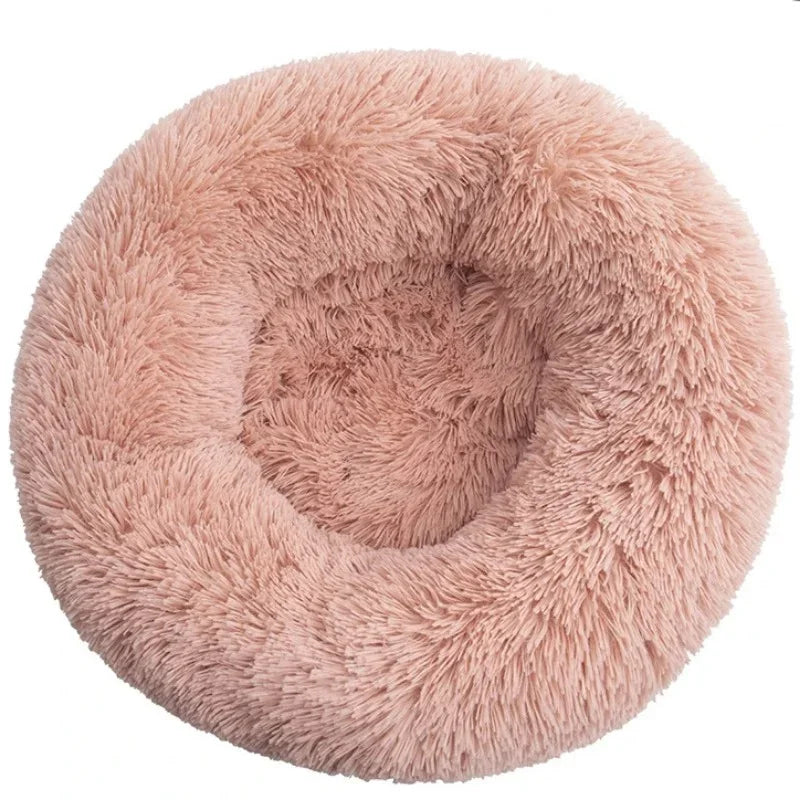 Cama Redonda de Felpa para Mascotas – 6 Tallas para Gatos y Perros de Todos los Tamaños
