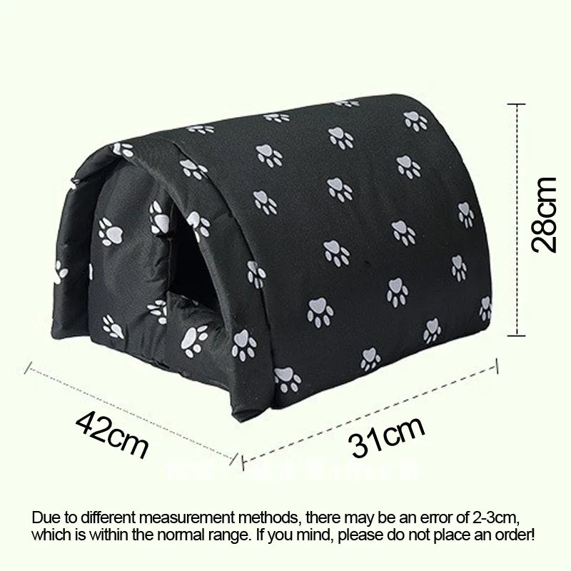 Caseta Impermeable para Gatos de Exterior – Refugio Cálido Lavable para Interior y Exterior