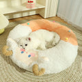Cama Redonda para Gatos y Perros – Nido Suave de Felpa, Diseño Animalito