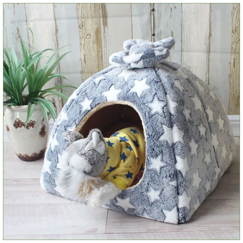Cama Nido de Algodón para Gatos y Perros – Suave, Cálida y Lavable a Máquina