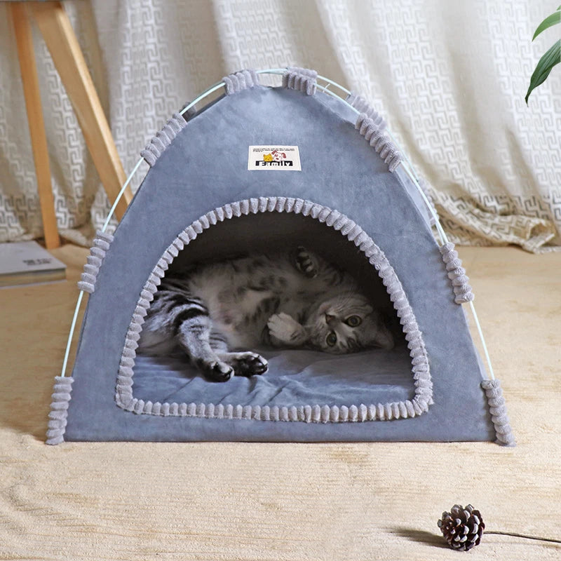 Tienda de Campaña Plegable para Gatos – Nido Transpirable para las 4 Estaciones