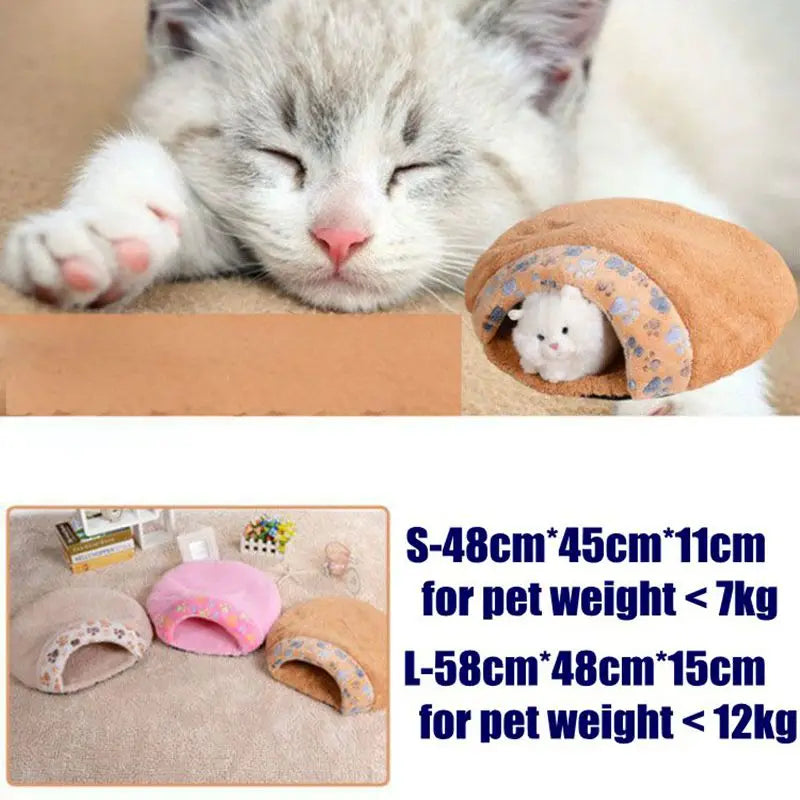 Cama para Gatos  – Cojín de Franela Suave y Cálida para Mascotas
