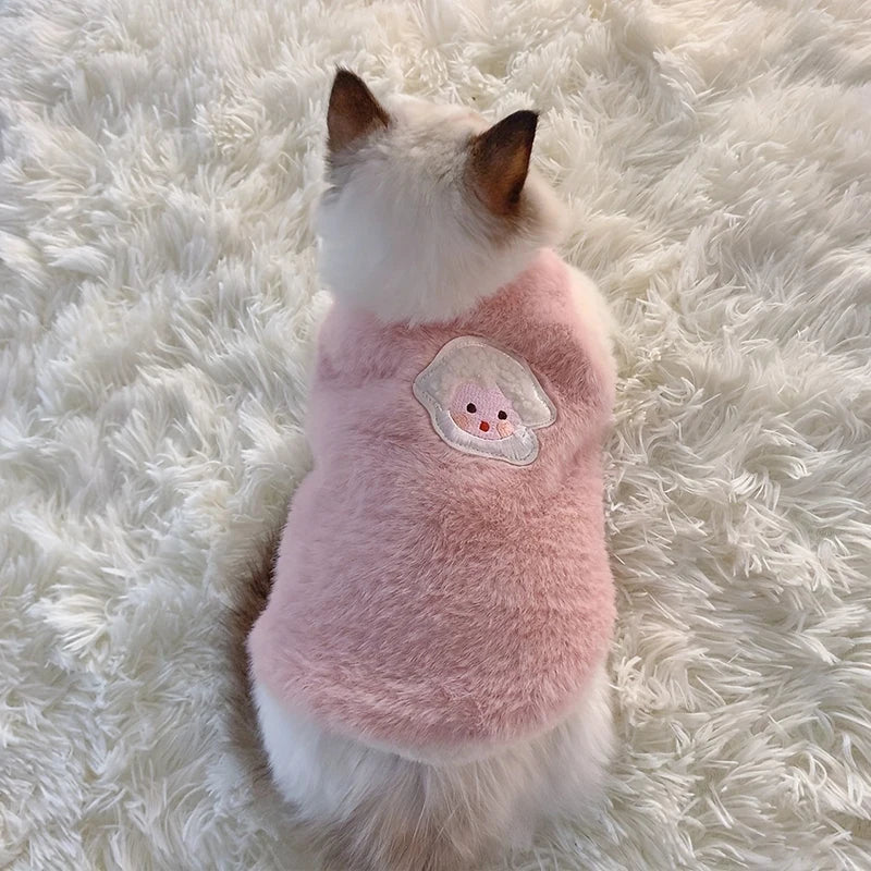 Chaleco de Punto para Gatos y Perros Pequeños – Ropa Abrigada de Otoño e Invierno