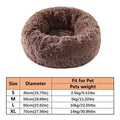 Cama Donut de Felpa para Gatos y Perros Pequeños – Lavable, Cálida y Antideslizante