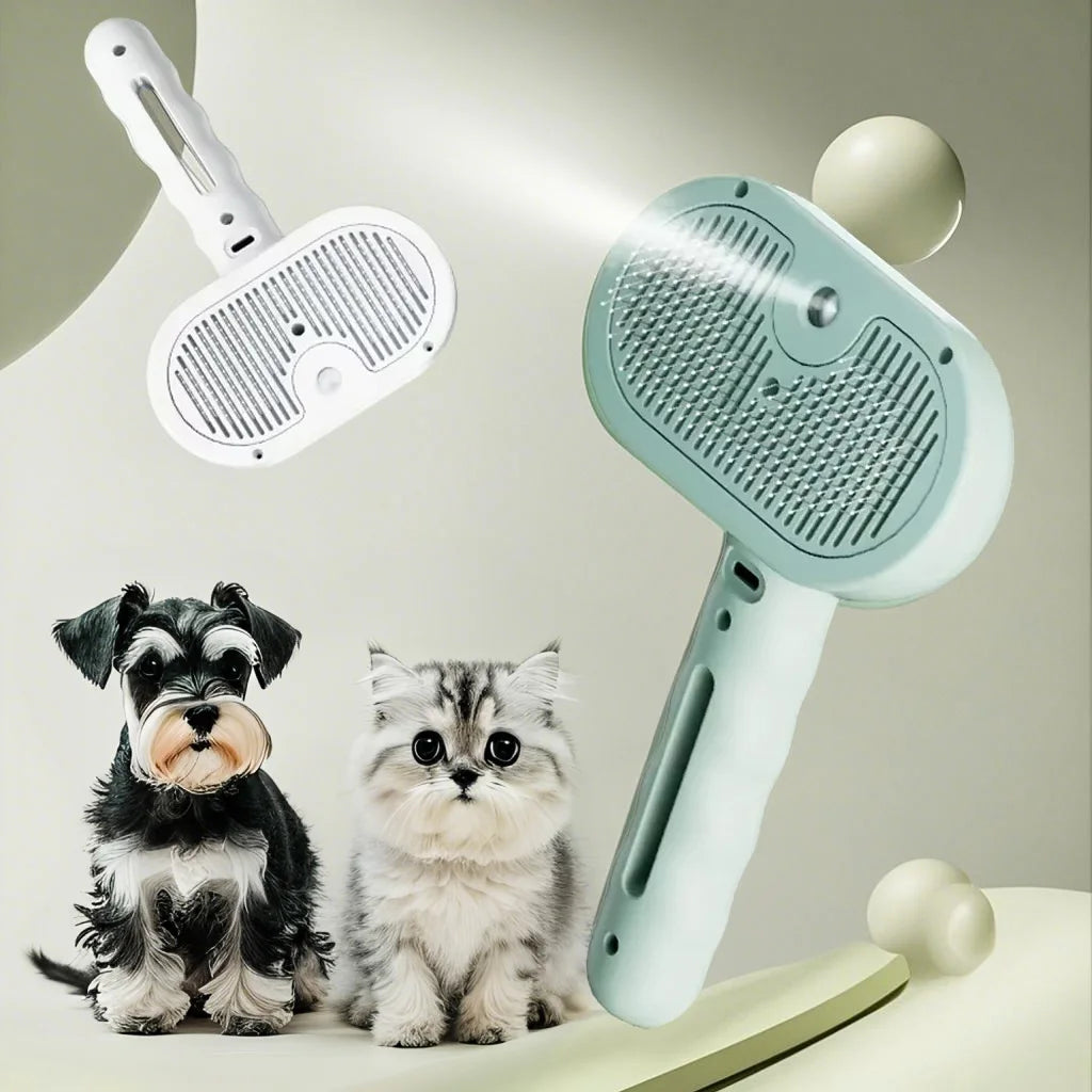 Peine con Spray para Gatos y Perros – Removedor de Pelo, Desenredante y Humidificador de Niebla