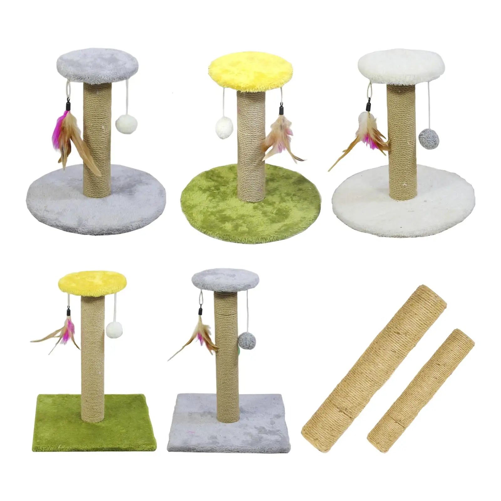 Rascador de Sisal para Gatos – Poste Interactivo para Afilar Garras