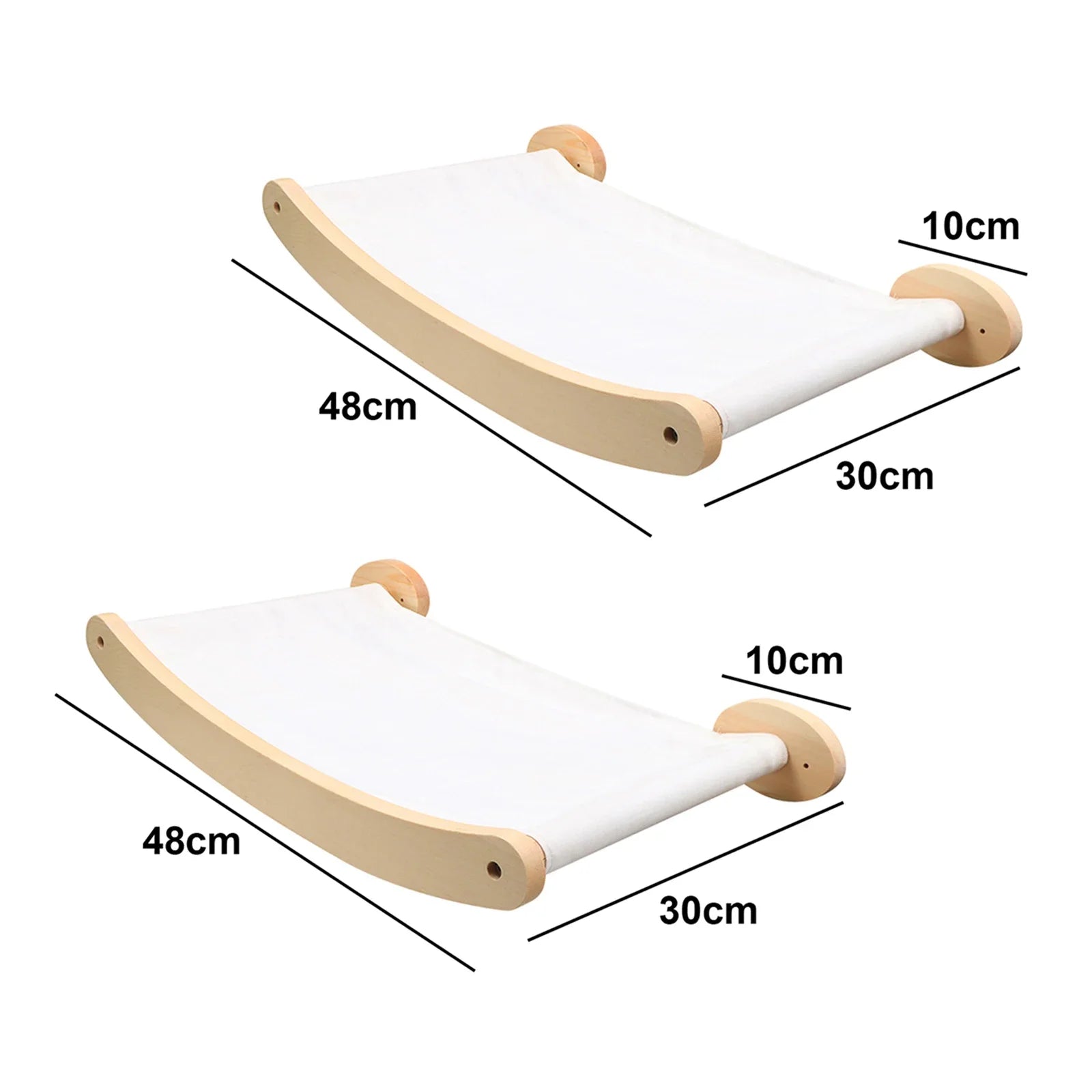 Árbol para Gatos de Pared – Estantes de Madera con Rascador, Hamaca y Escalera Flotante