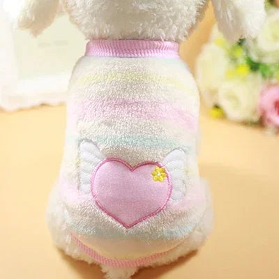 Ropa de Invierno para Gatos y Perros Pequeños – Chaleco de Forro Polar Cálido con Diseños