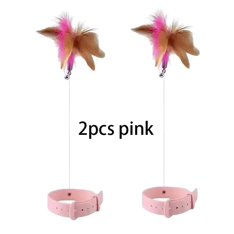 Collar con Juguete de Plumas para Gatos – Entretenimiento Interactivo para Juego Solo
