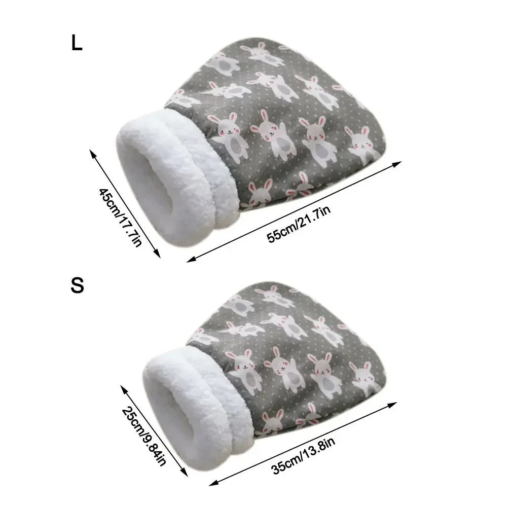 Saco de Dormir para Gatos – Cueva de Felpa Gruesa con Diseño de Dibujos, Cálida para Invierno