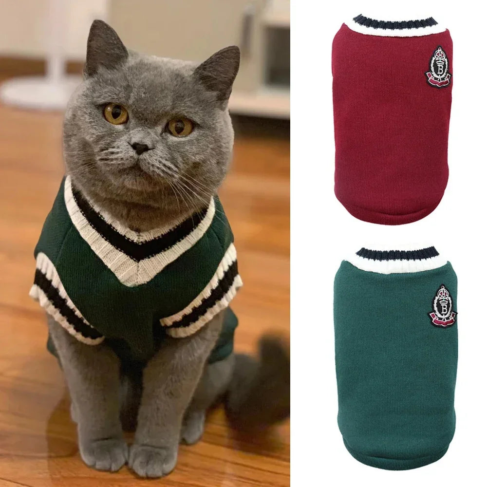 Suéter Cálido para Gatos y Perros – Abrigo de Invierno para Mascotas Pequeñas y Medianas