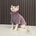Suéter de Cuello Alto para Gatos – Ropa de Invierno Suave para Gatos sin Pelo y Razas Pequeñas