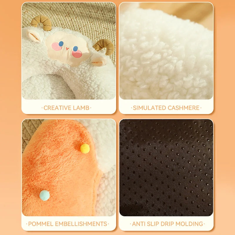 Cama Redonda para Gatos y Perros – Nido Suave de Felpa, Diseño Animalito