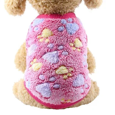 Ropa de Invierno para Gatos y Perros Pequeños – Chaleco de Forro Polar Cálido con Diseños
