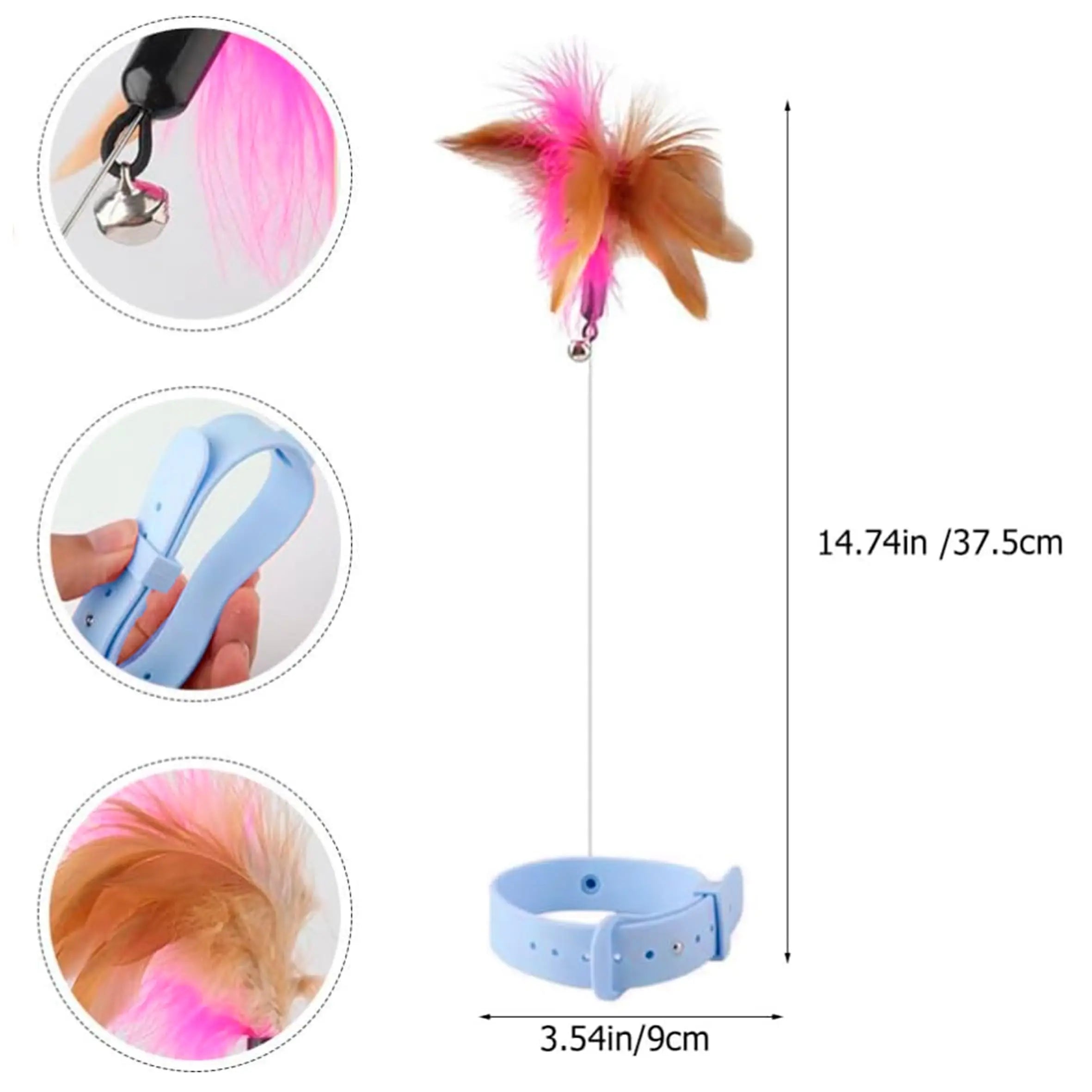 Collar con Juguete de Plumas para Gatos – Entretenimiento Interactivo para Juego Solo