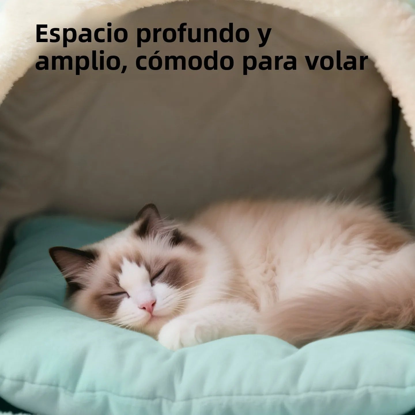 Cama Cueva para Gatos – Cerrada, Cálida y Antideslizante, Estilo Invierno
