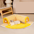 Túnel Telescópico para Gatos – Cama Acolchada de Felpa con Diseño de Reno