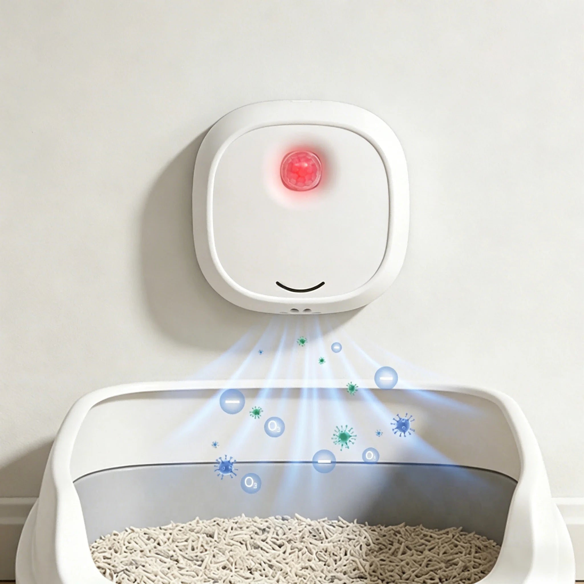Purificador de Aire Inteligente para Mascotas – Eliminador de Olores Silencioso con Iones Negativos