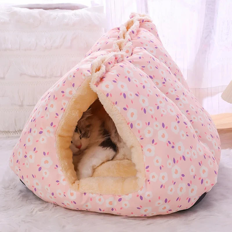 Nido Cálido para Gatos – Cama de Felpa Suave para Mascotas Pequeñas